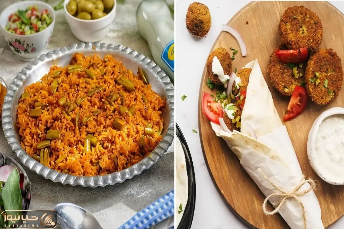 طرز تهیه لوبیا پلو و ساندویچ فلافل