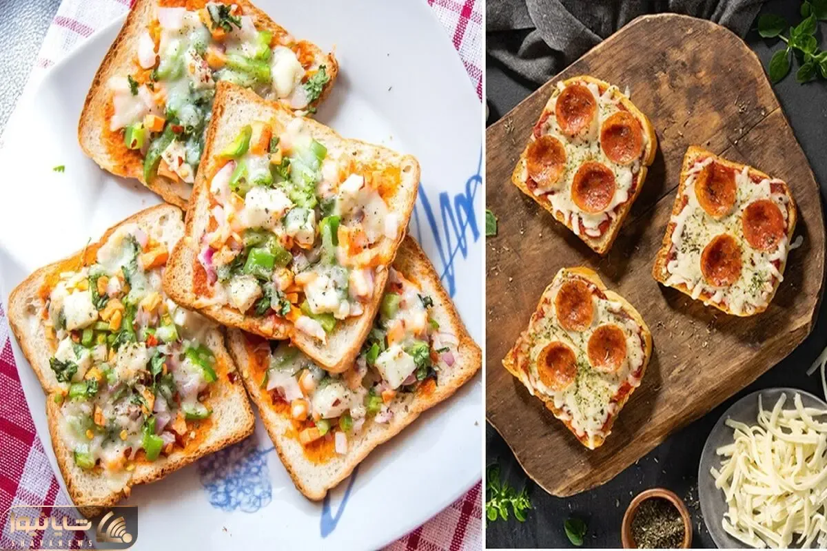طرز تهیه پیتزا با نون تست با فر و بدون فر / یه پیتزای خوشمزه و سه سوته که حرف نداره