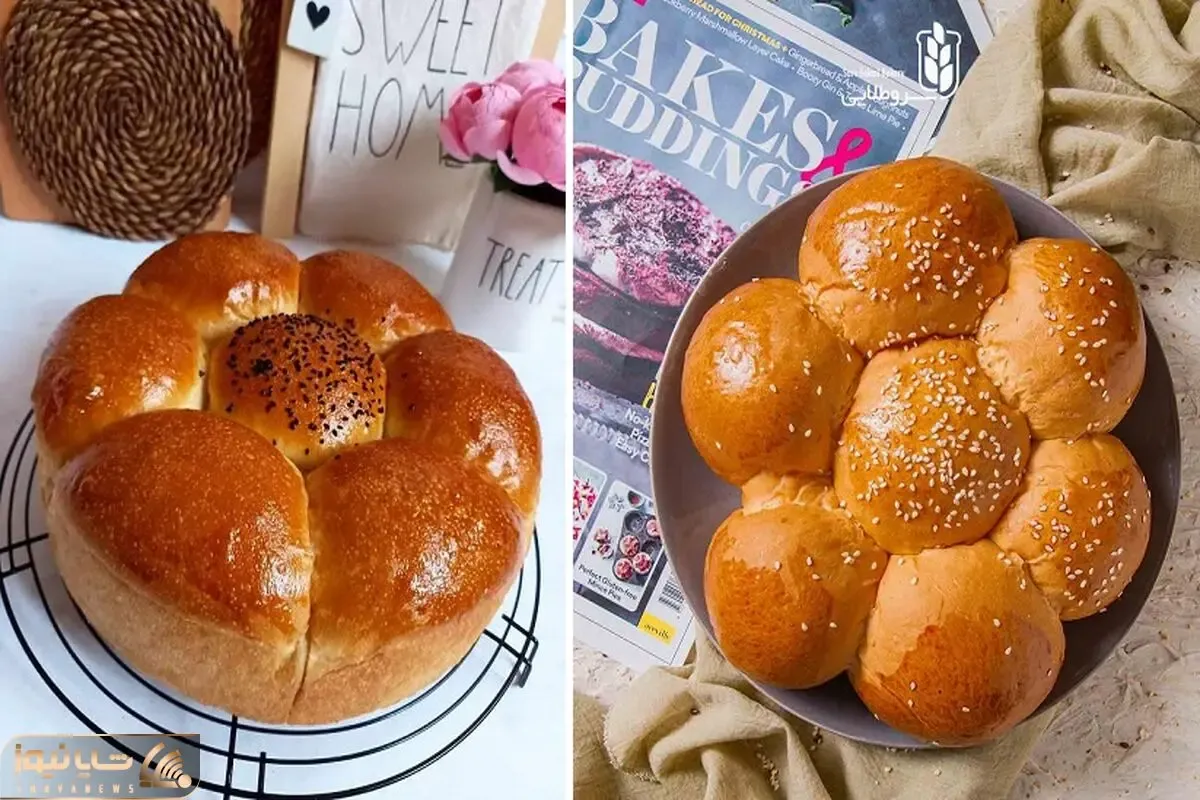 طرز تهیه نان گل ترکیه / پخت نان چیچک به روش اصیل