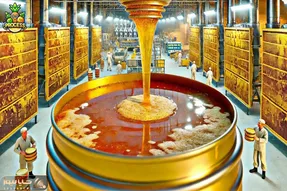 کارخانه تولید عسل؛ ببینید موقع گرفتن عسل با چه ترفندی زنبور هارو از کندو دور می کنن