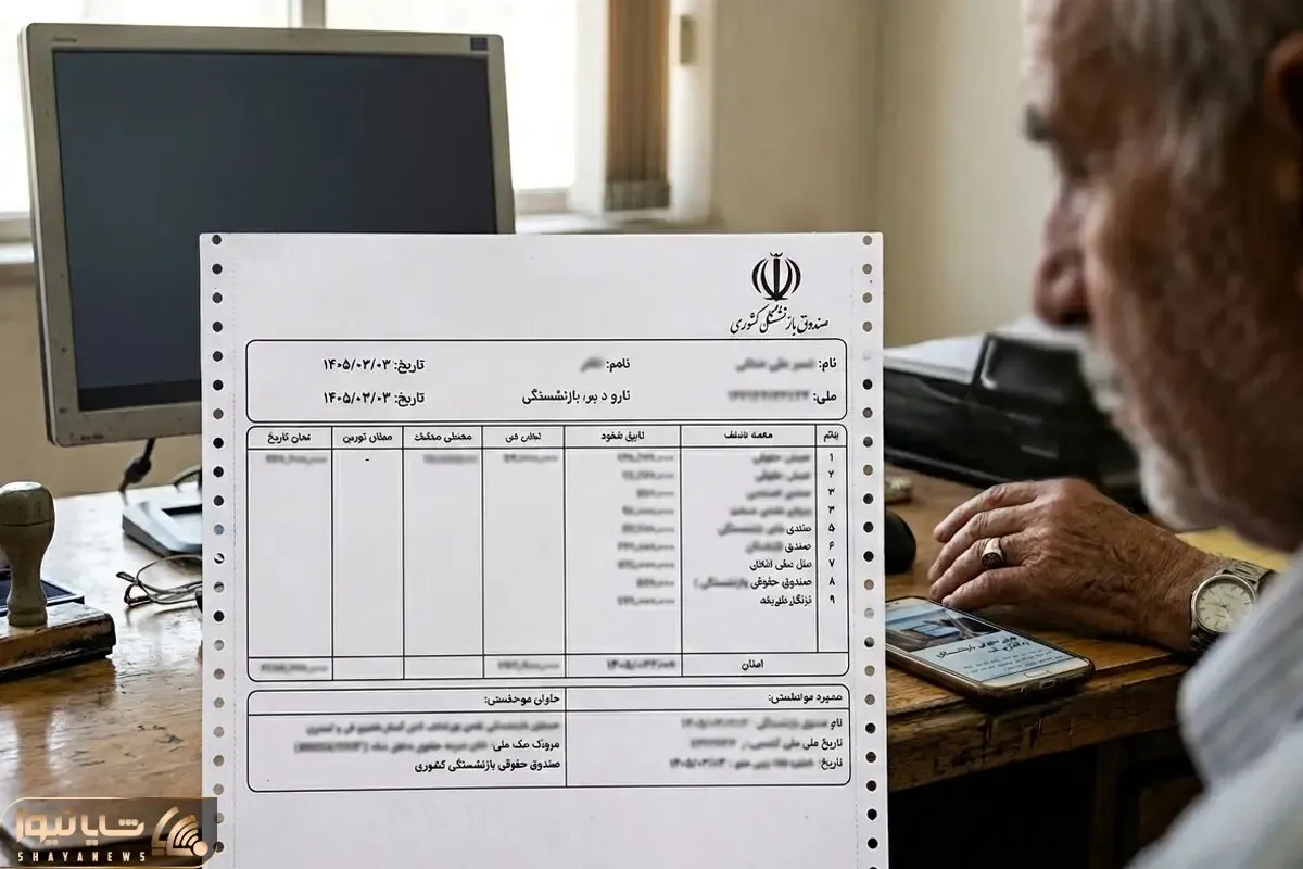 تغییرات تازه در فیش حقوقی بازنشستگان | راهنمای دریافت فیش حقوقی تیر ماه