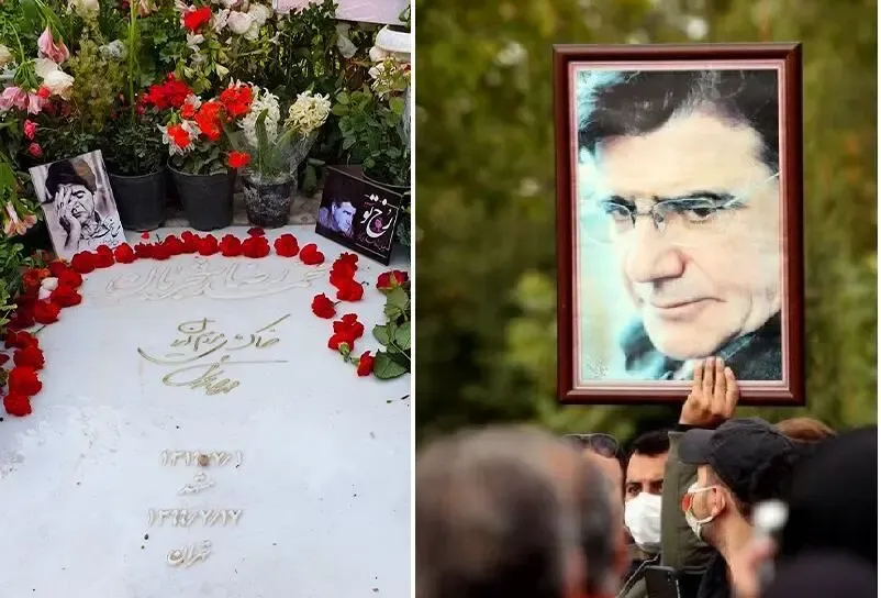 (ویدئو) آواز همایون شجریان بر مزار پدر