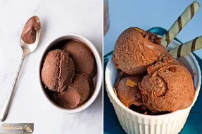 طرز تهیه بستنی شکلاتی بدون ثعلب و بدون دستگاه / ساده ترین دستور برای درست کردن بستنی