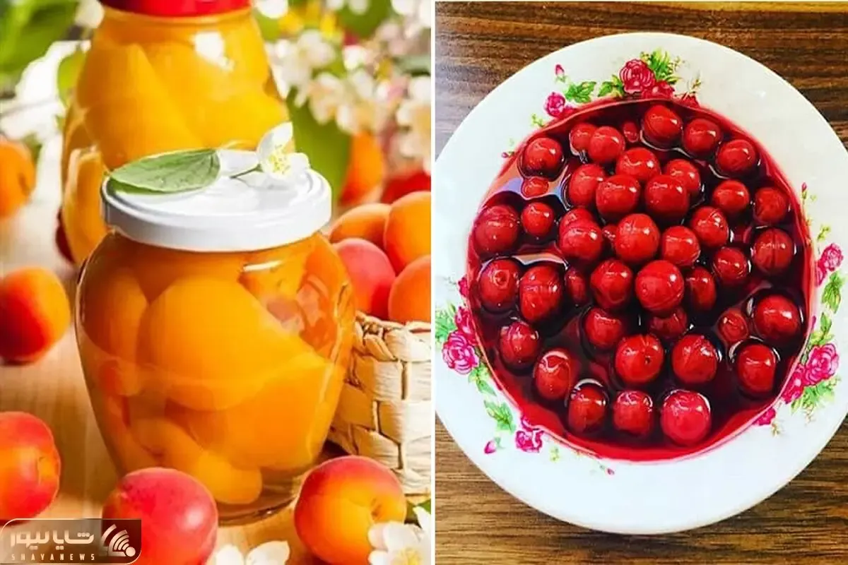 طرز تهیه کمپوت هلو و کمپوت آلبالو به ساده ترین روش / کمپوت فوری با ماندگاری بالا