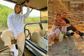سافاری دیدنی زنِ بهرام رادان تو ناااف آفریقا؛ خانوم چه سوسکی فیس آقاشو نشون داد!