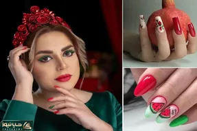 ناخن هاتون رو یلدایی دیزاین کنید؛ کلی دیزاین خوشگل ناخن واسه شب یلدا