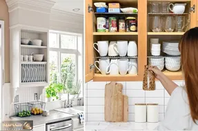 تمیز کردن کابینت با مواد طبیعی + راهنمای چیدمان اصولی و سریع کابینت ها