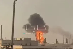 لحظه انفجار در مخازن سوخت شرکت باپکو انرژی بحرین