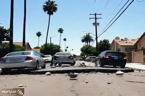 معماری طبیعت؛ موج انفجار داخل زمین ماشینا رو مچاله کرد