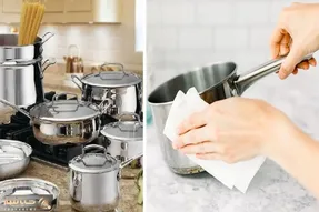 ترفندای سه سوته برای براق کردن ظروف استیل / روش های موثر با مواد در دسترس