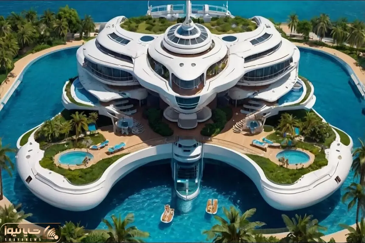معماری خلاقانه؛ وسط جنگل عمارت اعیونی ساخته با استخر پله ای آبش از دریا تامین میشه