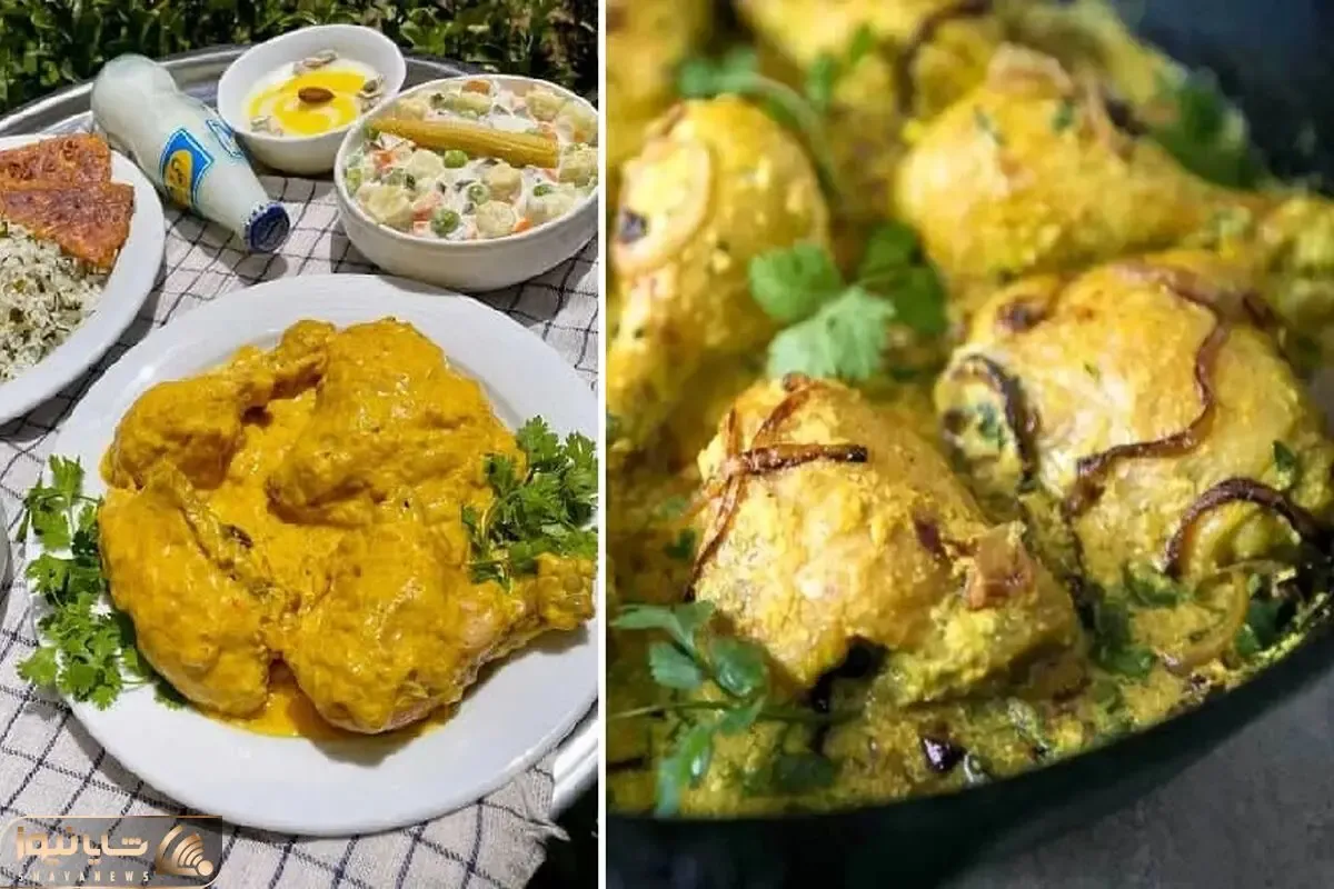 طرز تهیه خورشت مرغ زعفرونی با ماست / طعم خاص این غذا شگفت زدت میکنه