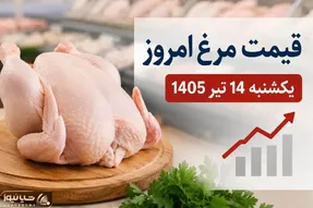 قیمت مرغ امروز یکشنبه ۱۴ تیر ۱۴۰۵ + جدول