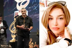 واکنش مامک جمشیدی خواهر پژمان جمشیدی به تندیس حافظ گرفتن برادرش