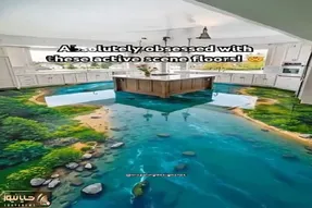 معماری خلاقانه؛ کفپوش دیجیتال متحرک زدن انگار داری تو رودخونه راه میری فوق العاده اس