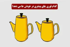 بازی فکری؛ کدام قوری چای بیشتری تو خودش جا میده؟