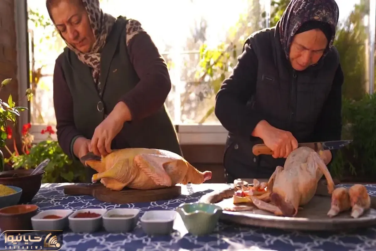 آشپزی روستایی؛ پخت اردک با چاشنی های مادربزرگ