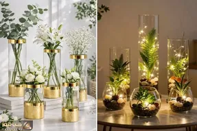 15 مدل گلدان استوانه ای ناز و پرنسسی؛ مناسب برای رو میز یا ایده های بزرگ رو زمینی شیک