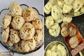 طرز تهیه شیرینی پفکی گردویی / خیلی سریع و راحت یه شیرینی خوشمزه بپزید