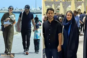 خودنمایی همسر فرانسوی ساعد سهیلی با این مدل لباس حرمی اش چشمارو میخکوب خودش کرد!