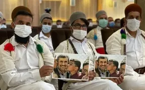 (عکس) تجمع هواداران احمدی‌نژاد در نارمک