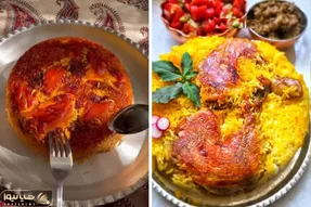 طرز تهیه دمی گوجه با ته انداز مرغ خوشمزه و لذیذ / بهترین غذا واسه ناهار امروز