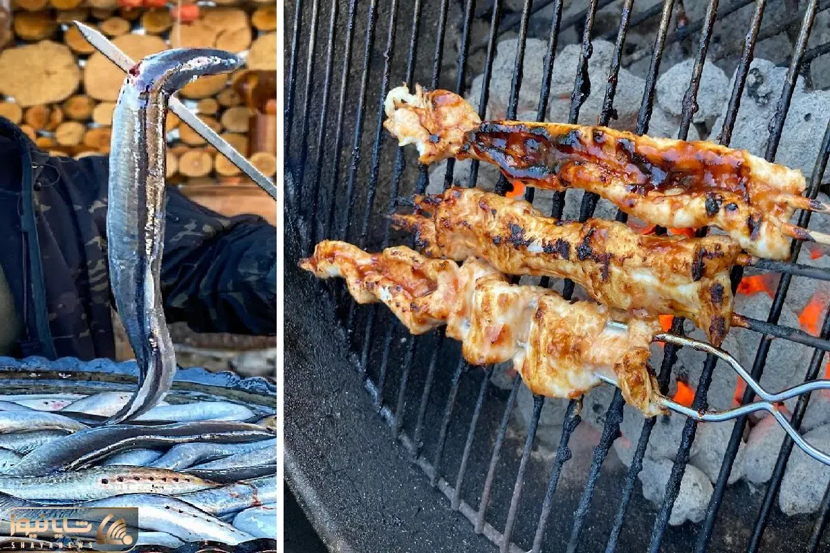 کوکوی مارماهی؛ مارماهی نازنازی و بعد از صید ساطوری و با پیاز مخلوط تو روغن سرخ میکنه