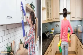 چطور کابینت‌ های آشپزخونه رو مثل روز اول برق بندازیم؟/کابینت درخشان با مواد طبیعی!