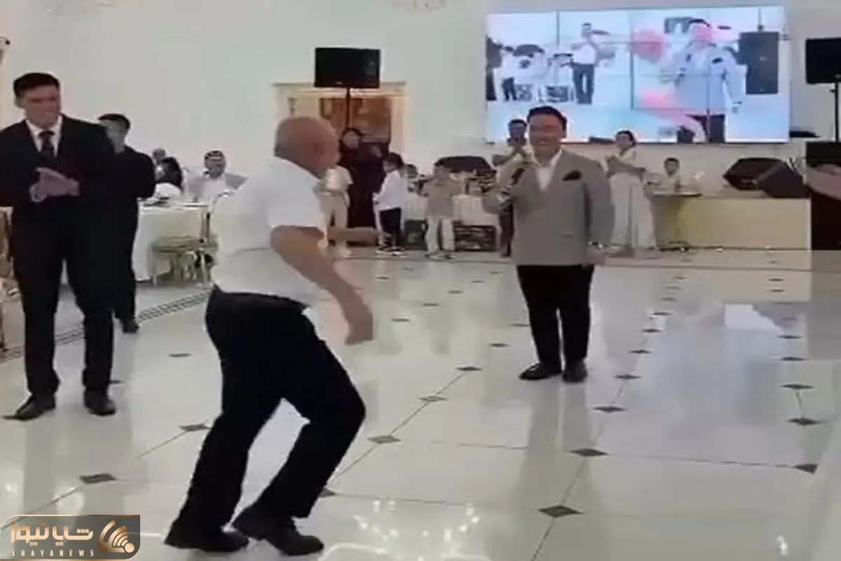 آواز شاد؛ ژانگولر بازی پیر پرحاشیه وسط تالار عروسی بجای پایکوبی پشتک میزنی مدل بروسلی