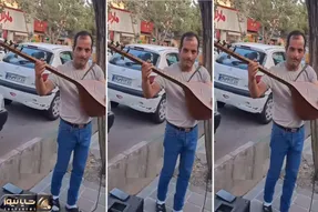 آواز خیابانی؛ ببینید عاشیق خیابانی چه دلنواز تو زنجان آهنگ ترکی میزنه