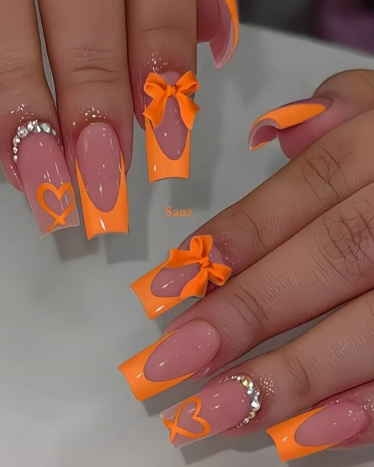 طراحی لاک نارنجی طراحی لاک نارنجی