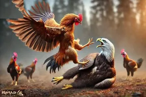 شاهکار حیات وحش؛ عقاب دد به مرغدونی شبیخون زد خروس در دفاع از حرمسرا قاتل شد
