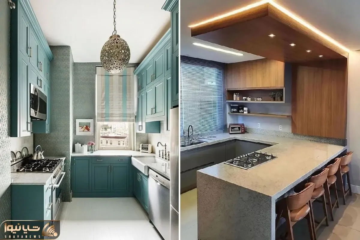 طراحی لوکس کابینت آشپزخانه 4 متری