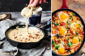 طرز تهیه دو صبحانه خوشمزه ترکی / املت ترکی و کویماک به روش اصیل