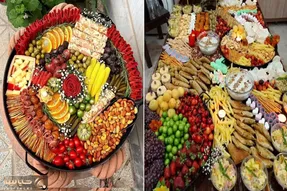 چیدمان و تزیین میز مزه مثل دیزاینرهای مراسم های باشکوه؛ ترکیب زیبایی و خوشمزگی