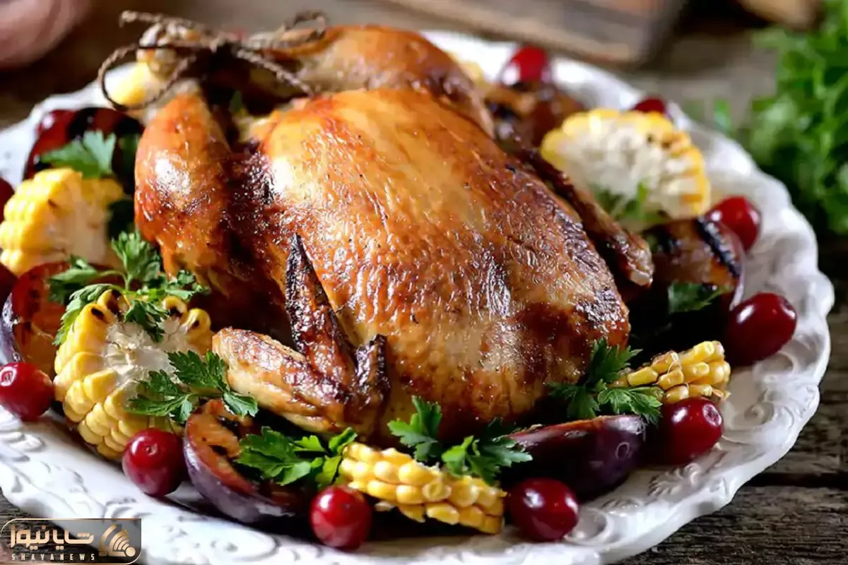 آشپزی حرفه ای؛ طرز تهیه مرغ شکم پر مجلسی و یه نکته طلایی واسه گرفتن بوی زهم مرغ