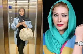 تیپ جالب و ساحلی فریبا نادری زیر نور ماه و بدون روسری!
