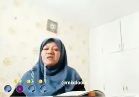 جنجال شوهر خانم معلم در کلاس آنلاین!