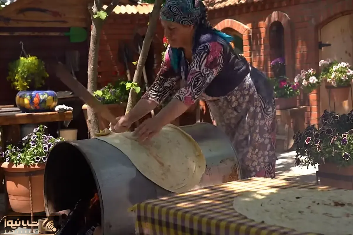 آشپزی خلاقانه؛ تو طبیعت بدون تنور نون لواش سنتی پختن محشر پهنش کردن روی بشکه