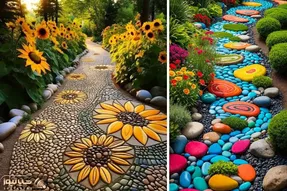 10 ایده طرح سنگ‌فرش / سبک هایی که باغ و فضای باز رو متفاوت تر از افکارتون میسازن