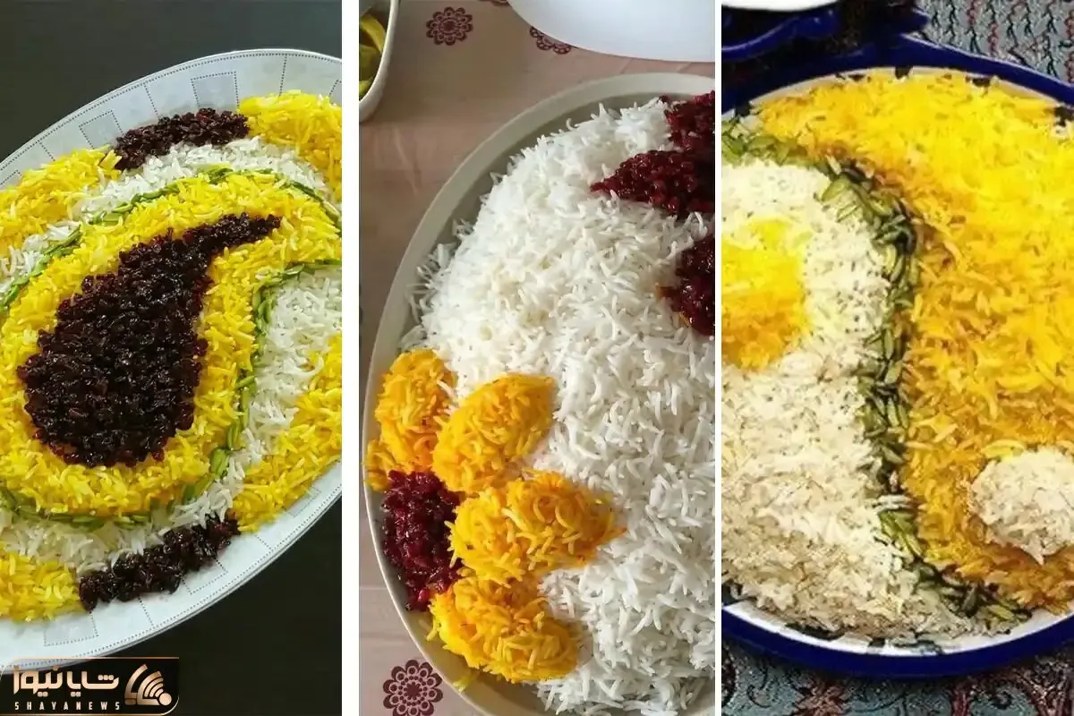 ایده های خلاقانه؛ چند مدل تزئین برنج با زرشک و زعفران