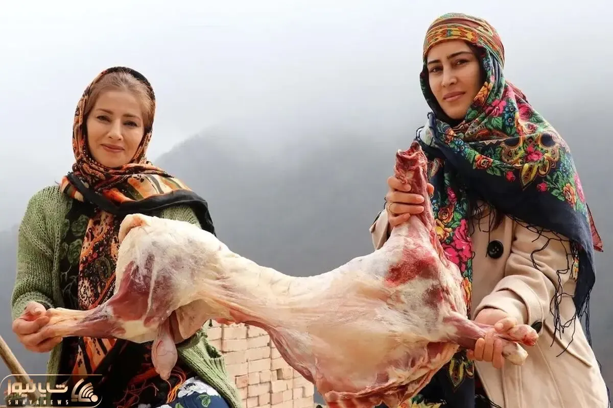 غذای روستایی / میگن عشایر غذای خفن میخورن همینه این مادر و دختر چه بره ای کباب کردن