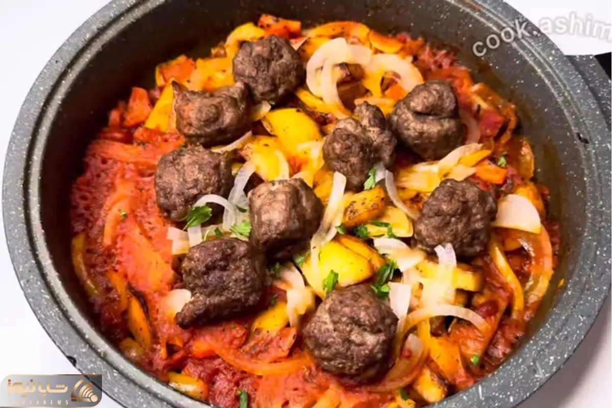 آموزش آشپزی؛ آسانترین و خوشمزه ترین روش پخت خوراک گوشت و سبزیجات