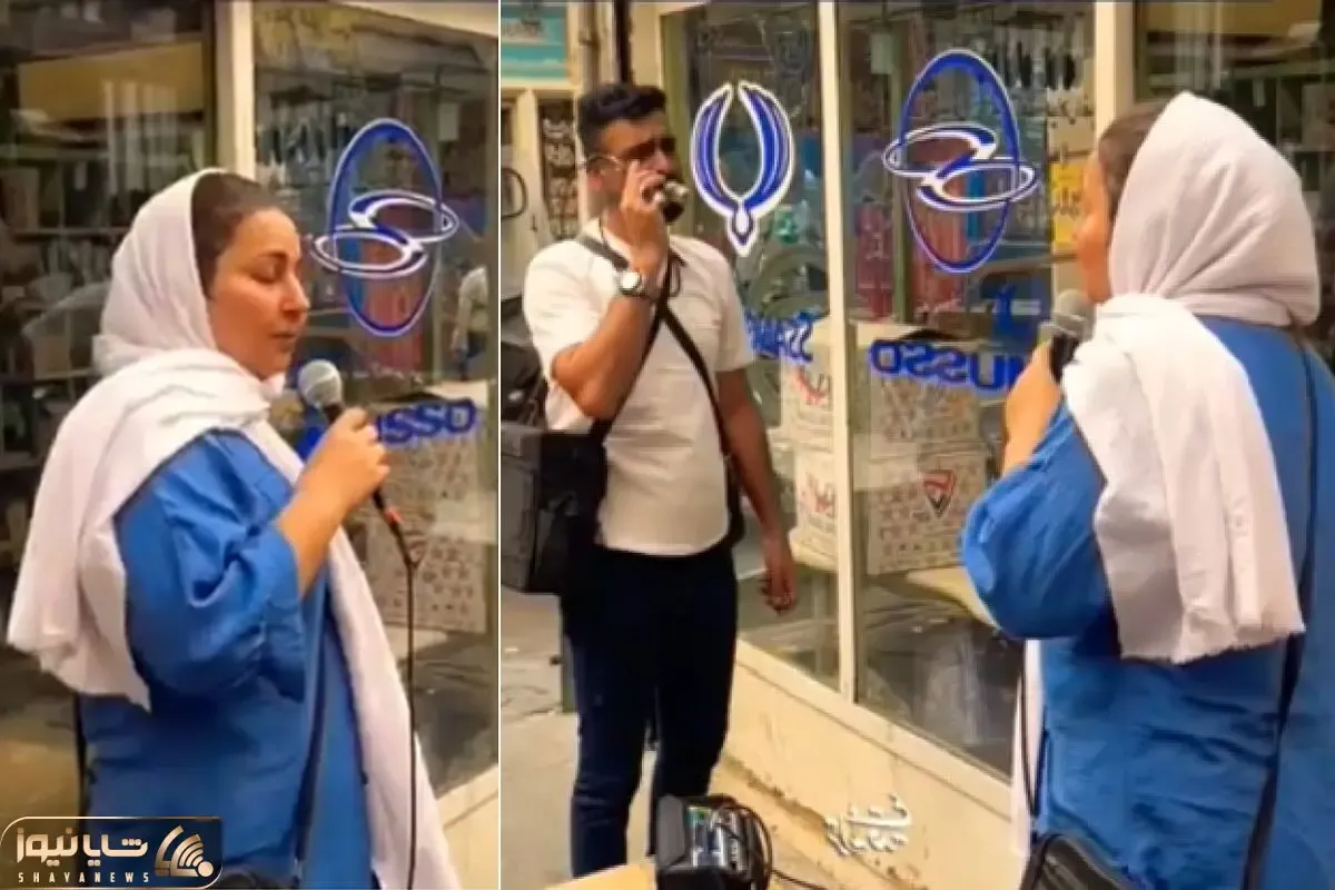 آواز بهشتی؛ تو بازار شلوغ زوج هنرمند با خوندن من یه پرنده ام ایرج همه رو غافلگیر کردن