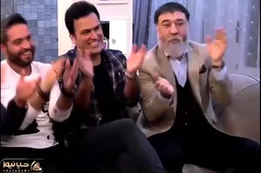 آواز ماندگار؛ علی انصاریان چه با رقص با خواننده آهنگ آها بوگو میخونه فقط حامد آهنگینو
