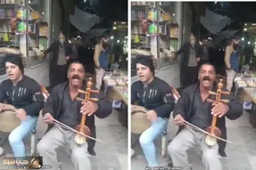 آواز محلی؛ ببینید آقای سیبیلو وسط بازار چه آهنگ لری میخونه که ملت کیف کردن!