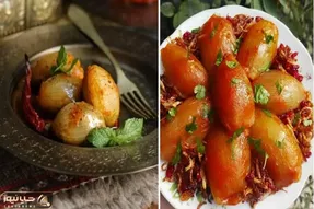 طرز تهیه دلمه پیاز ترکی / همراه با یه سس خوشمزه که طعم و مزه بی نظیری داره