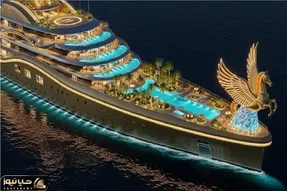معماری خلاقانه؛ شیخ عرب کروز ساخته بیلیون دلاری جز به جزش از طلا زرق و برقش زنندس
