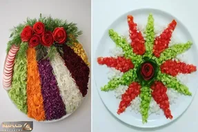 (ویدئو) تزئین سالاد برای شب یلدا؛ با خیار، گوجه و هویج یه حال اساسی به سفرَت بده