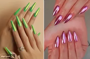 جذاب ترین طرح و ژلیش کرومی / با اینا جوری ناخنات درخشنده و یونیک میشه به عمرت ندیدی